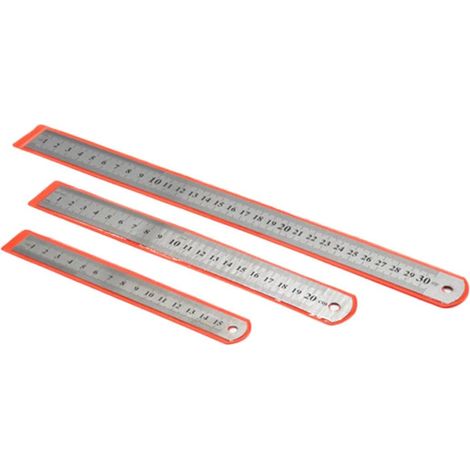 Règle double échelle en acier inoxydable 150 mm-300 mm, outil de (1/5)