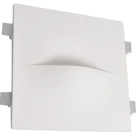 Barcelona Led – Applique encastrable en plâtre blanche G9 – Luminaire d'intérieur IP20 – Puissance 40W – Dimensions 400x400x80 mm – Installation facile (1/6)