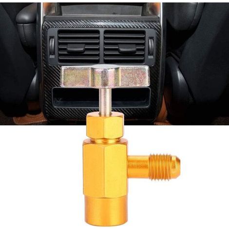 1/4"adaptateur de filetage SAE R-134a R-134 AC robinet de réfrigérant peut distributeur outil de valve 1/2" filetage Acme (1/3)