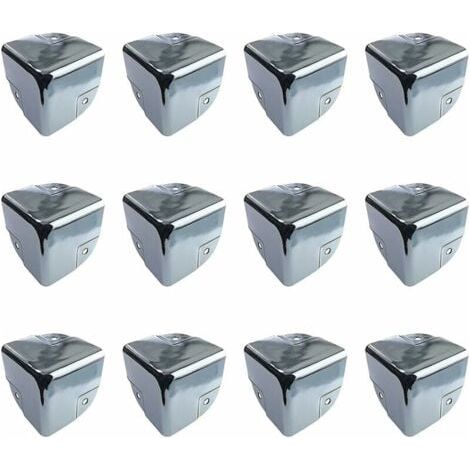 Möbelschutz Metallecken Schutz Eckenschutz Tischkantenschutz 12 Stück Metall Kantenschutzwinkel Eckenschutz für Tische und spitze Möbel (1/5)
