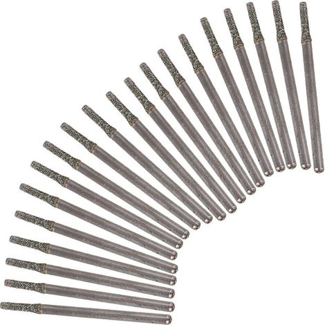 20 Stück 2 mm Diamantbohrer für Edelsteine, Schmuckgravuren, Silber