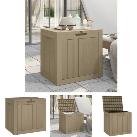 The Living Store - Gartenbox Hellbraun 55,5x43x53 cm Polypropylen (1/5)