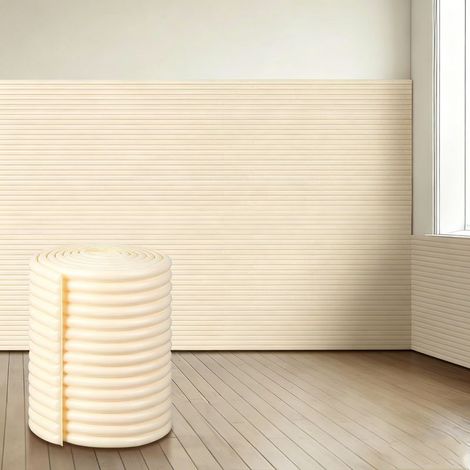 Tapis mural de sécurité enfant 40 x 200 cm, tête de lit 3D, convient pour la chambre d'enfant, la chambre à coucher, le salon (2 rouleau, jaune) (1/5)