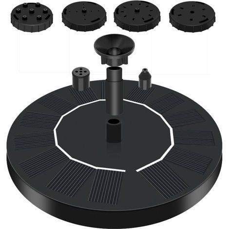 Fontaine solaire flottante ronde pour piscine extérieure, avec pompe et éclairage, diamètre 16 cm (1/5)