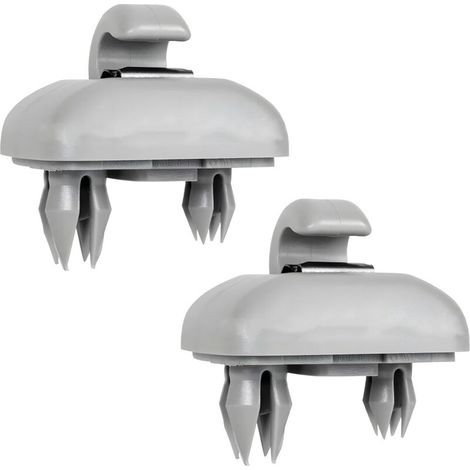 2 Clips Gris Intérieur Pare Soleil, Support Intérieur Pare Soleil pour A1 A3 A4 A5 Q3 Q5 (OE:U0857562A), Intérieurs Pare soleils Crochet, Soleils Clip pour Visière (1/5)