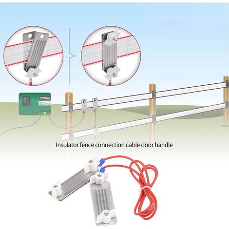 Câble de Connexion pour Clôture Électrique Connecteur de Clôture avec Plaque de Serrage en Acier Inoxydable et Vis Papillon pour Ruban de Clôture