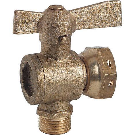 Robinet compteur équerre mâle 1/2" (15/21) - écrou prisonnier 3/4" (20/27) - Somatherm (1/3)