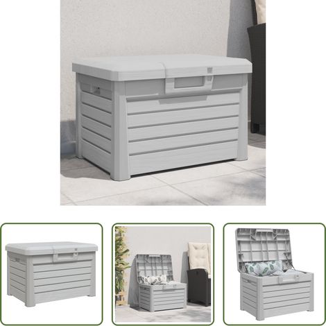 Terrassenkissenbox -  Outdoor-Kissenbox Grau 73x50,5x46,5 cm Polypropylen (1/5)