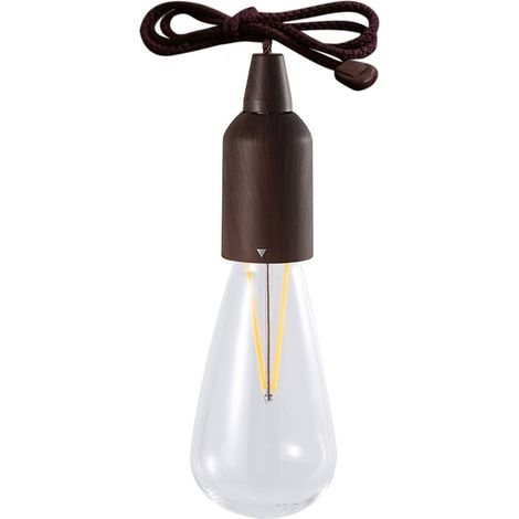 Lanterne suspendue portable à LED avec ampoule à tirette, fonctionnant sur piles, pour la décoration intérieure et extérieure, en camping ou autre. (1/5)