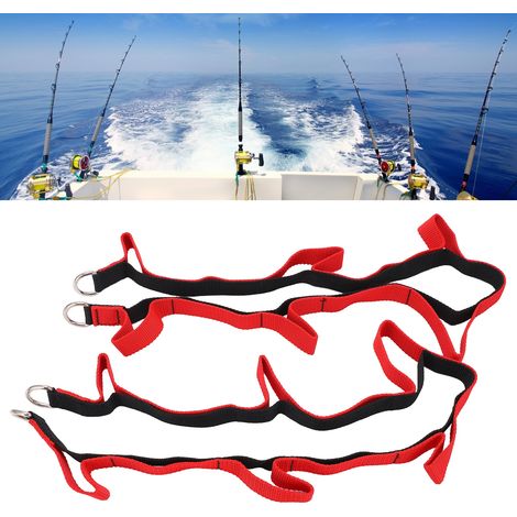 Support de canne à pêche mural et plafond, étrier de rangement pour équipement de pêche, organisateur de pêche avec sangle (1/5)