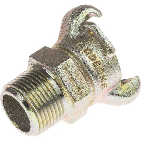 Raccord rapide pneumatique RS PRO, Filetage vers Mâle NPT 1 Mâle 1pouces Adaptateur chargeur en Fer ( Prix pour 1 ) (1/2)