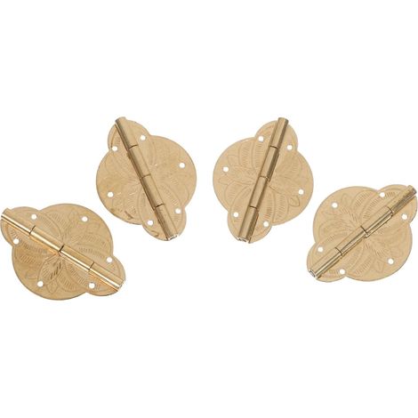 Messingscharniere für Schmuckkästchen 4 Stück 42 x 31 mm (1/5)