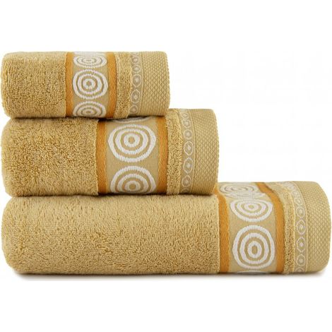 Toalla Rondo 2 de 50x90 cm, Zwoltex, color beige oscuro. (1/2)