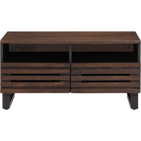 Maison Exclusive - Tavolino da Salotto Marrone 80x55x40 cm Legno Massello di Mango (1/5)