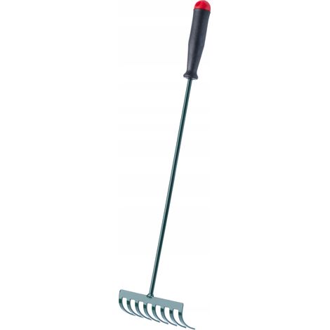 KADAX kleine Harke mit Stiel, Grün, 60 cm, 8 Zinken