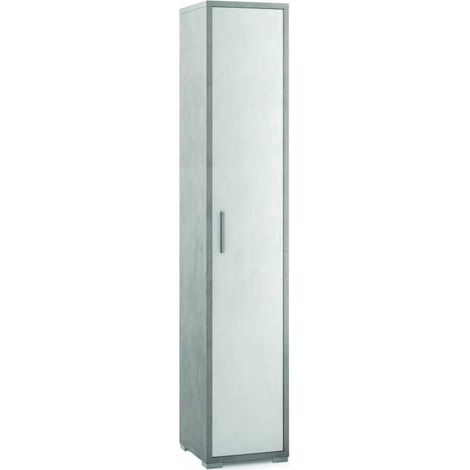 Mobile colonna 1 anta h199 l39 p41 cm struttura cemento frontale bianco ossido db381k sarmog - Sarmog (1/7)