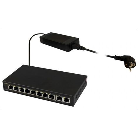 PULSAR SG108 switch Gigabit Ethernet (10/100/1000) Energía sobre Ethernet (PoE) Negro