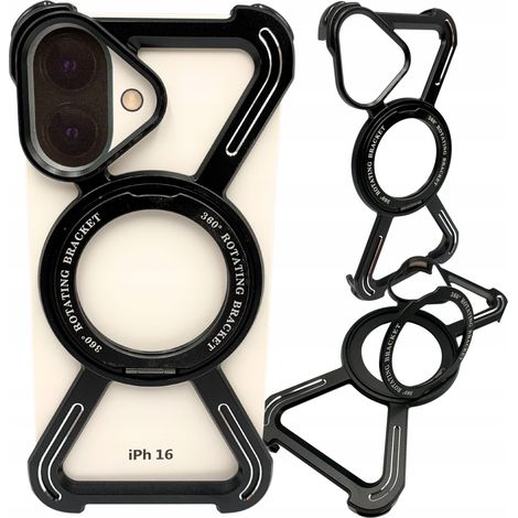 Custodia per iPhone 16 Armored Magsafe Metal Case Titanium 360 Holder (1/5)
