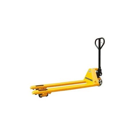 Transpalette manuel 3000 kg Ayerbe 580735 avec roues et galets en PU (1/3)