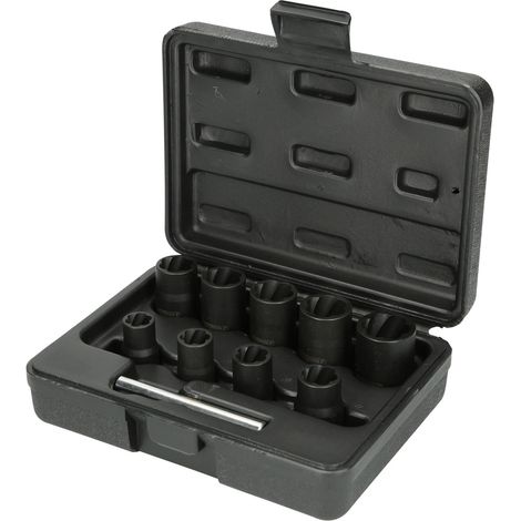 KS Tools 3/8 Spiral-Profil-Kraft-Stecknuss-Satz, 10-tlg