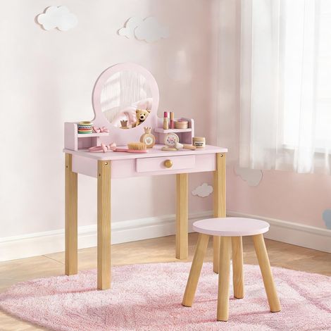 Lit enfant coloris rose en mDF Legno di pino 55 x 34 x 82 cm (1/5)