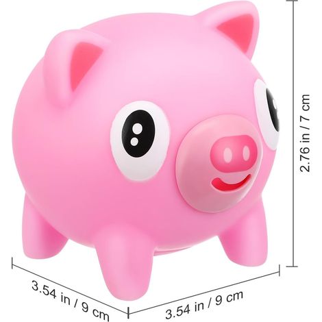 Sprechendes Schweinchen mit herausgestreckter Zunge, weicher Stressball für Kinder und Erwachsene, 2 Stück (1/3)
