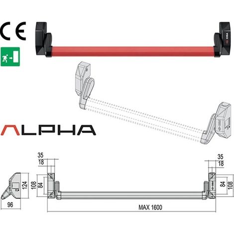 MANIGLIONE ANT.CISA 5M001-10-0 (ALPHA PUSH LATER.)