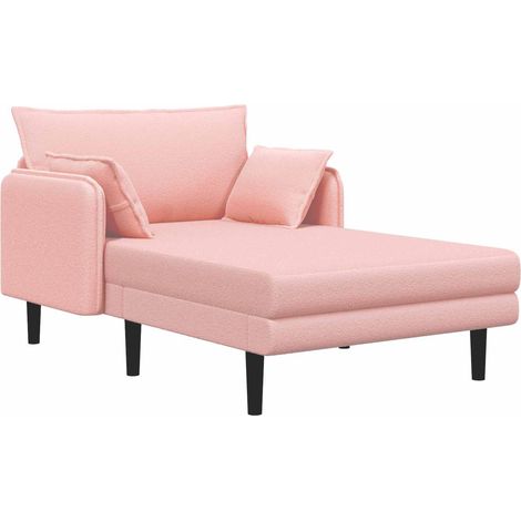 Chaise longue de gran tamaño Rosa Bouclé vidaXL (1/5)