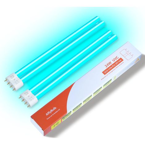 24W 2G11 PLL Lampe UVC de Remplacement pour Ballast Électronique – Compatible avec Clarificateur d'Eau de Bassin, Filtre UVC pour Aquarium – Élimine les Algues et les Bactéries (Lot de 2) (1/5)