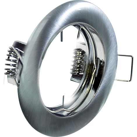 Faretto Incasso Run Tondo Alluminio Nero Satinato 1 Luce Gu10