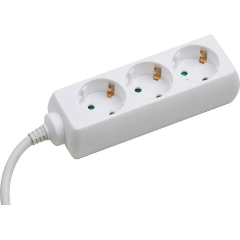 Meister Steckdosenleiste 3-fach - 3 m Kabel - weiß - Kunststoffleitung - IP20 Innenbereich