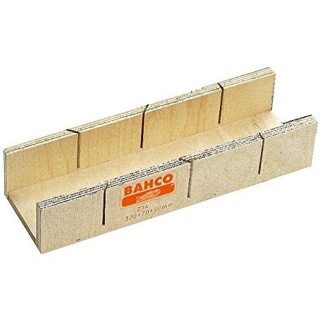 Bahco 234‑W3 caja de ingletes de madera laminada 300 × 65 × 70 mm – cortes precisos 45°, 90° y 135° – herramienta manual robusta (1/3)