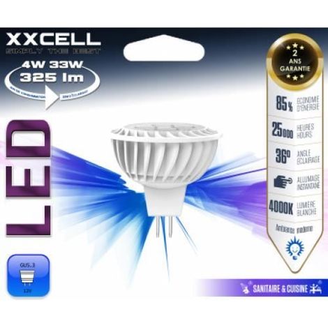 Ampoule LED - XXCELL - MR16 4W 12V - 300LM - Blanc froid - Économie d'énergie