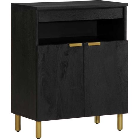Sideboard Schwarz 60x33x75 cm Holzwerkstoff vidaXL (1/5)