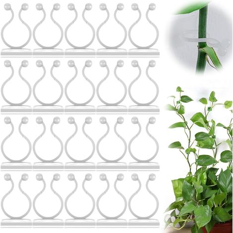 100 clips de support verts + 100 blancs, clips muraux autocollants pour plantes grimpantes de jardin, crochets autocollants pour plantes grimpantes, fixation de câbles (1/5)