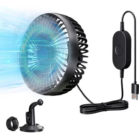 Ventilateur USB Pour Voiture Ventilation réglable silencieuse (1/5)