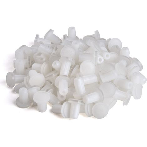 100 x SO-TECH® Türpuffer weiß / transparent Ø 8 mm für Bohrloch-Ø 5 mm (1/5)