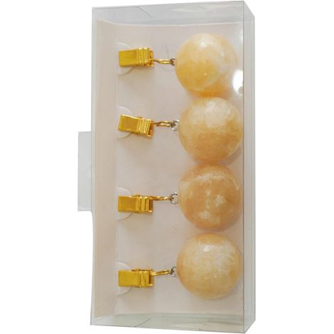 Lot de 4 poids de nappe en pierre naturelle avec pince décorative pour mariage, pique-nique, fête de jardin (1/4)