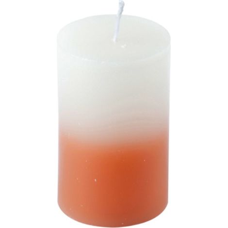 Bougie Pilier Tie and Dye "Arty" 8cm Blanc & Blush
