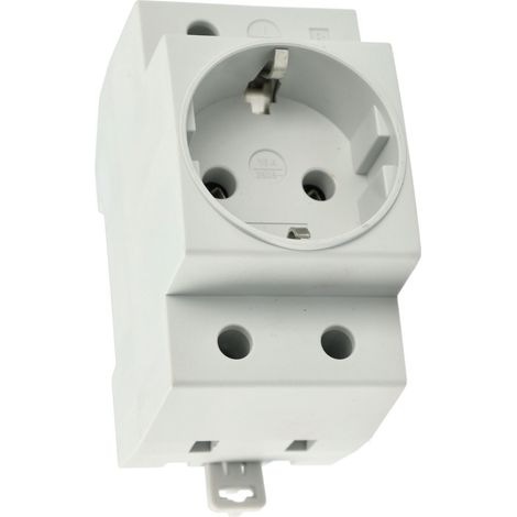 Jandei - Mecanismo enchufe empotrable para carril DIN 16A, 250V