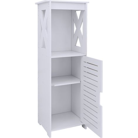 Badezimmerschrank, schmaler Badezimmerschrank, Seitenschrank für Toilette, Schrank für Badezimmer, Wohnzimmer, Küche, Weiß – 26 x 20 x 75 cm (1/5)