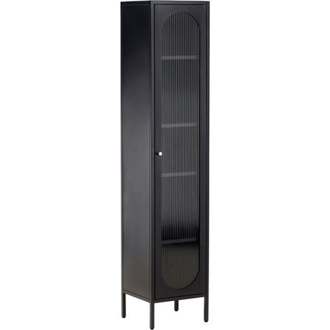Vitrine Design en Métal "Cali" 180cm Noir (1/5)