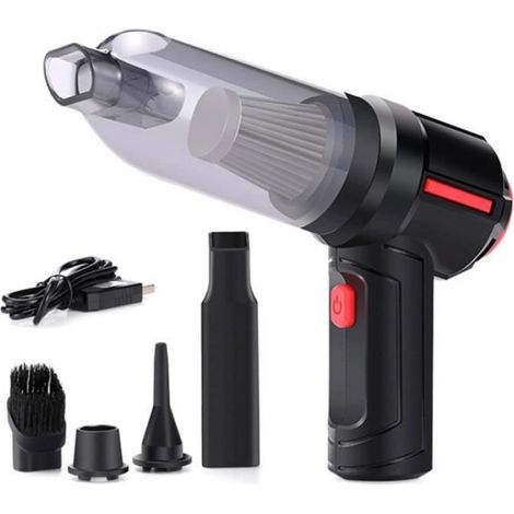 Aspirateur de Voiture Sans Fil Voiture Double Usage Soufflant Nettoyeur de Poche Auto Aspirateur Souffleur ACCESSOIRE D’ASPIRATEUR (1/4)