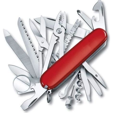 Couteau Suisse, Couteau Multifonction 33 en 1 , Léger, Multitool, 33 Fonctions, Lame, Ciseaux, Tire Bouchon rouge (1/4)
