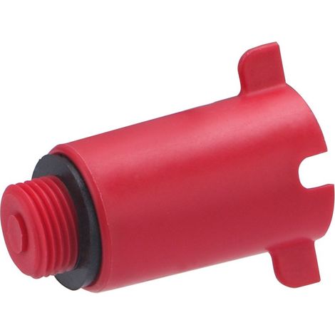 Noyon & Thiebault – Bouchon de chantier mâle 1/2' 15x21 – ABS rouge avec étanchéité intégrée – Arrêt temporaire de l'eau sur installation