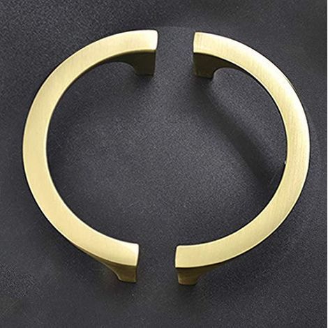pair of cabinet handles, elegant double-hole gold-plated copper handles for drawers, wardrobes, TV stands (1/5)