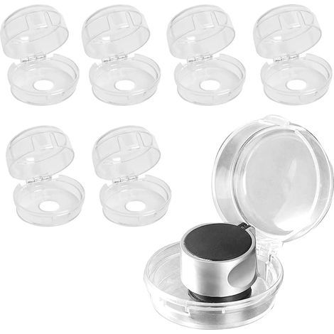 6pcs Couvercle de Sécurité pour Bouton de Four,Bloc de Protection Contre Gaz de Cuisine,Couvercles de Protection pour Bouton de Cuisinière,Verrouillage de Sécurité du Four,Protéger Sécurité de (1/5)