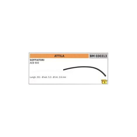 ATTILA manguera soplador AEB 900 longitud 211 mm Ø  exterior 5,3 mm 030313