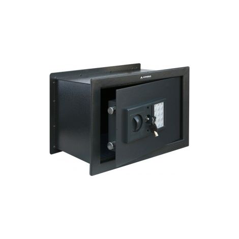 ARREGUI Class W25EB Wandtresor mit Zahlenschloss Tresor Wandmontage mit Elektronikschloss Doppelbolzen Verriegelung Einfache Montage Versteckter Tresor 28 x 38 x 25 cm, 17 L