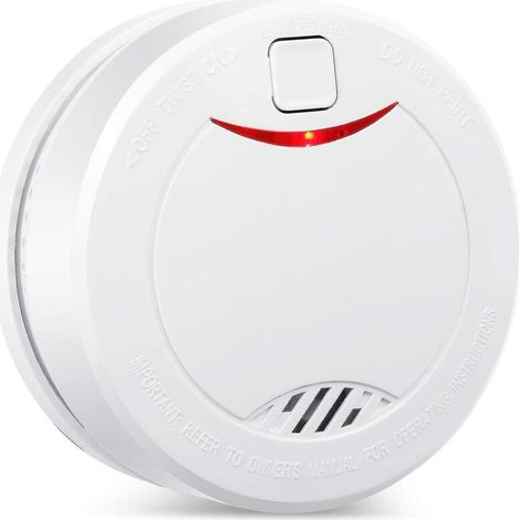 Rilevatore di fumo, rilevatore di incendio, durata della batteria di 10 anni, con allarme antincendio intelligente - Crezuo